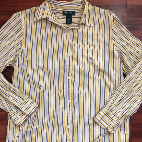 Lauren Ralph Lauren Women's Stripe Button Down - Picture 2 of 7